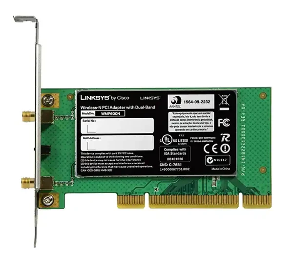 NIC LINKSYS WIRELESS-N DUAL NO ANTENNA PCI
