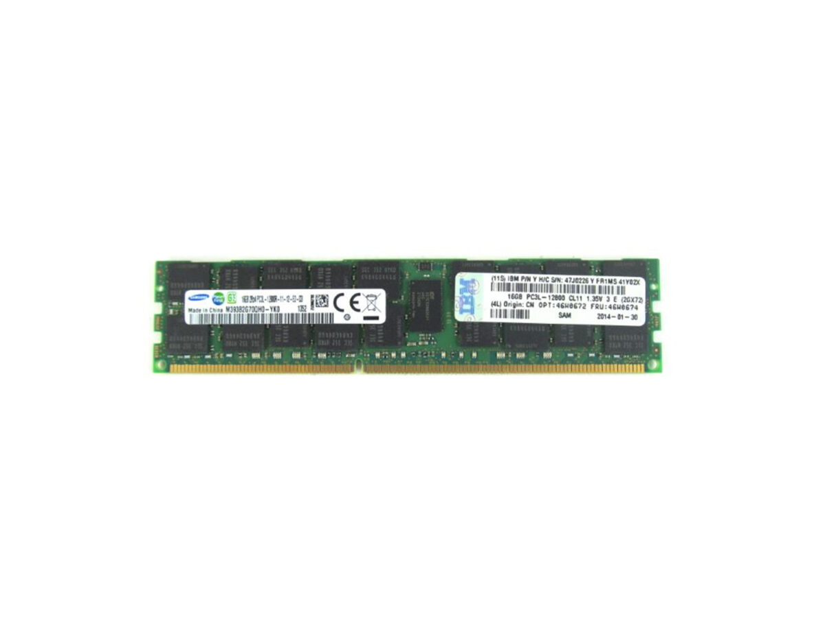 16GB IBM PC3L-12800R DDR3-1600 2RX4 CL11 RDIMM 1.35V LV - Image 1