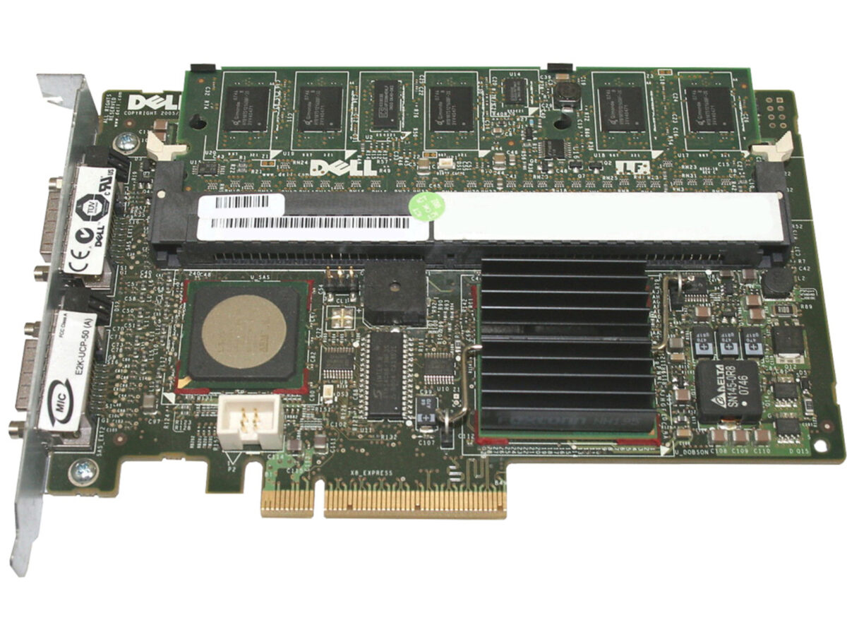 RAID CONTROLLER DELL PERC 5E 256MB/TBBU/PCI-E/3GB/2CHx4 EXT - Image 1