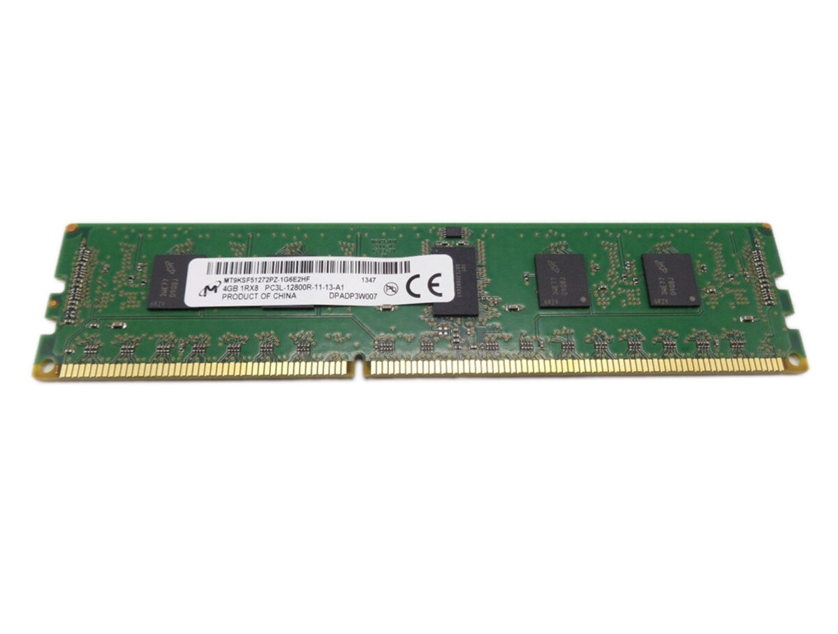 4GB MICRON PC3L-12800R DDR3-1600 1Rx8 CL11 ECC RDIMM 1.35V - Image 1