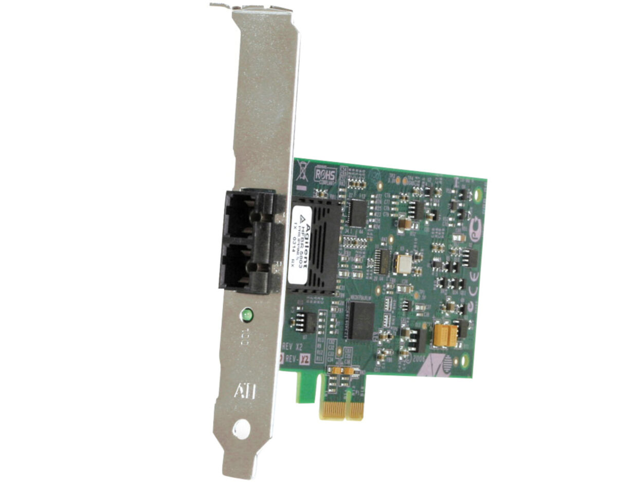 NIC 100MB ALLIED TELESIS OPTICAL SC DUAL PORT PCI-E LP - Image 1