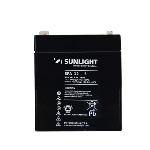 BATTERY VRLA RECHARGABLE 12V-5AH FOR UPS NEW