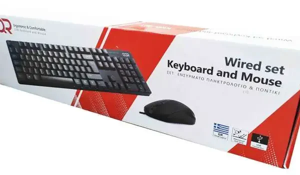 KEYBOARD-MOUSE DQR WIRED USB BLACK EN-GR NEW