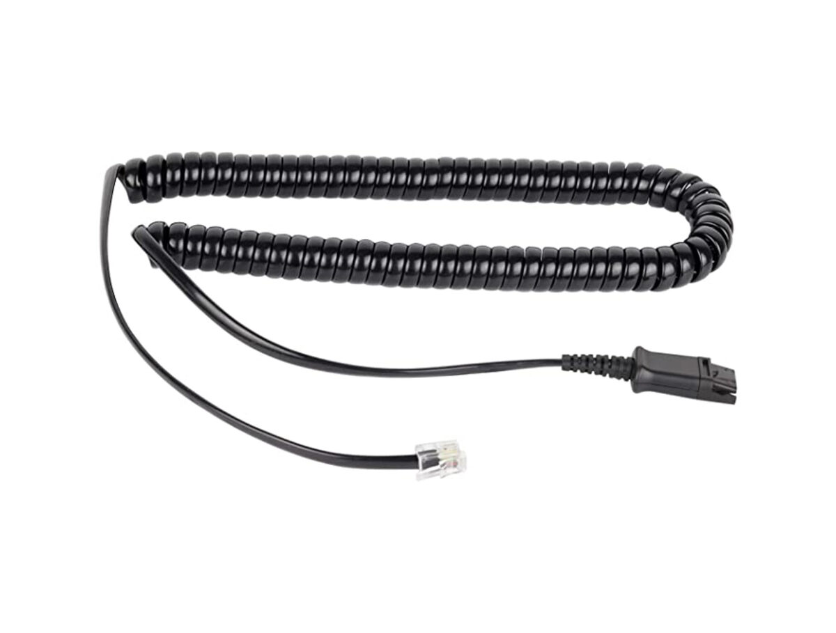 CABLE TELEPHONE SPIRAL FOR HANDSET CISCO BLACK BULK - Image 2
