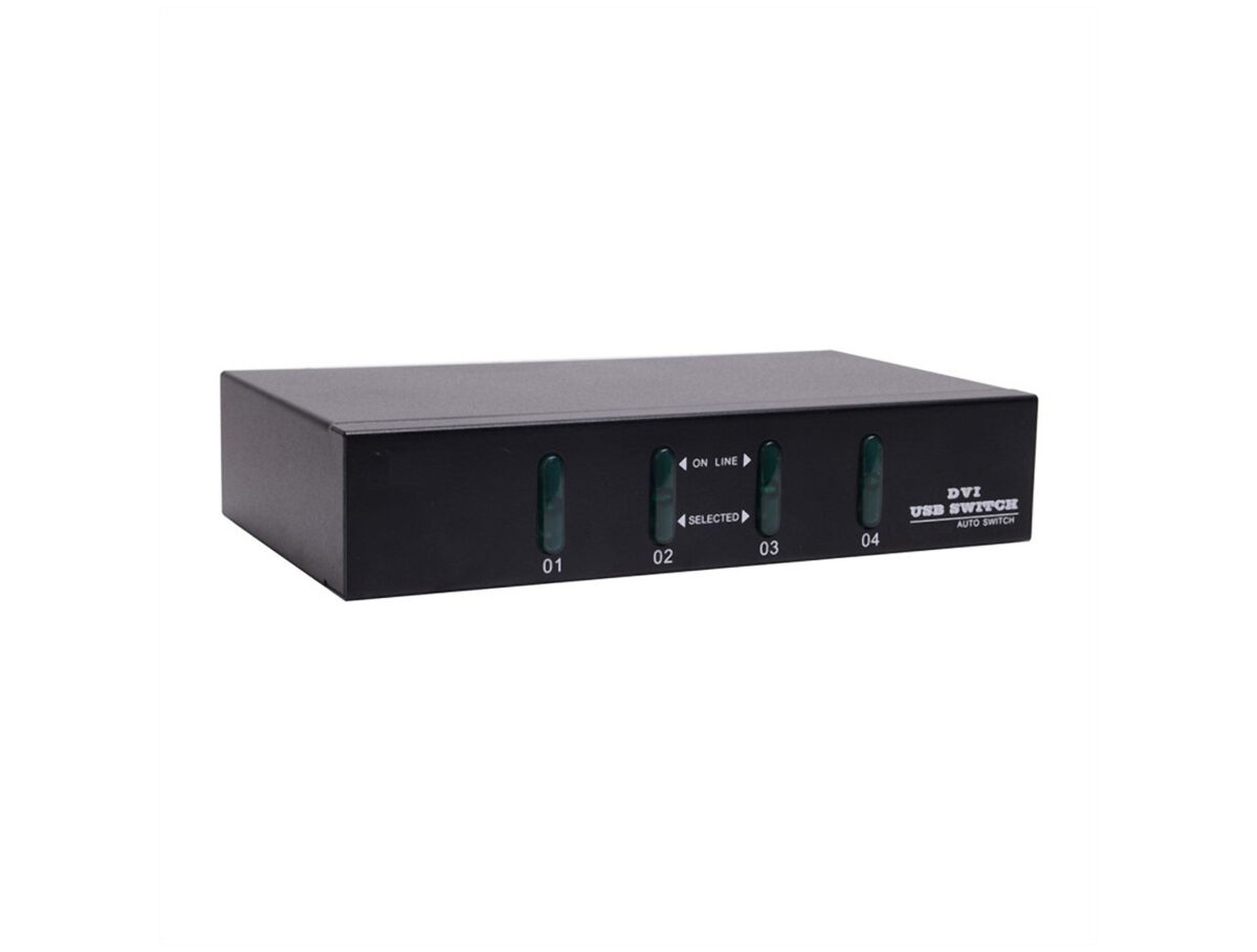 KVM SWITCH VALUE 4 PORT DVI/USB AUDIO WITH CABLES - NEW - Image 2