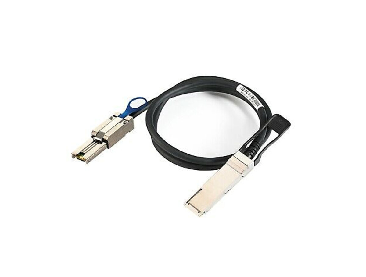 QSFP 40GB+SFF-8436 TO MINISAS SFF-8088 PASSIVE DDR CABLE 1M - Image 2