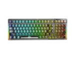 KEYBOARD AULA F98 MECHANICAL BLACK TRANSPARENT BT/2.4G/ WIRED GR NEW