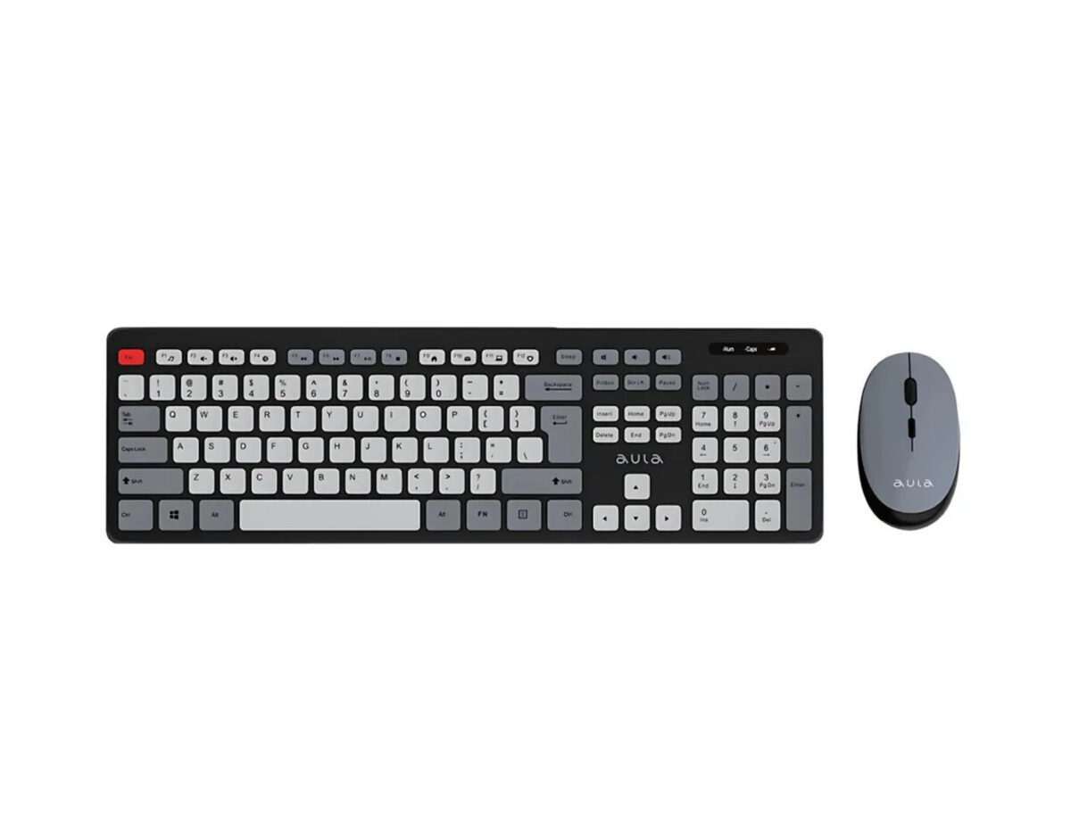 KEYBOARD-MOUSE AULA AC308 WIRELESS BLACK US-GR NEW - Image 2