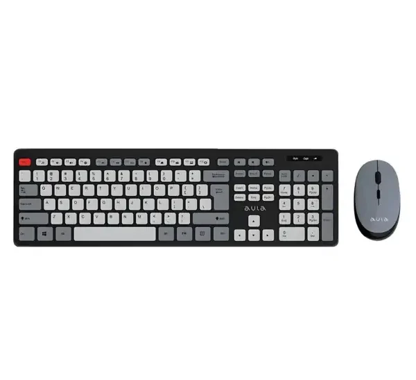 KEYBOARD-MOUSE AULA AC308 WIRELESS BLACK US-GR NEW