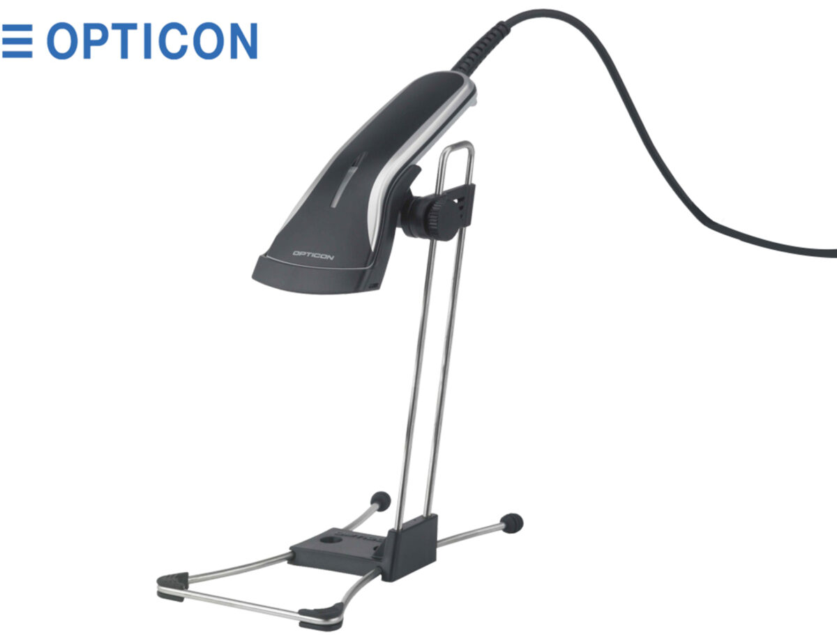 POS BARCODE SCANNER OPTICON OPR 2001Z 1D W. STAND NEW - Image 2