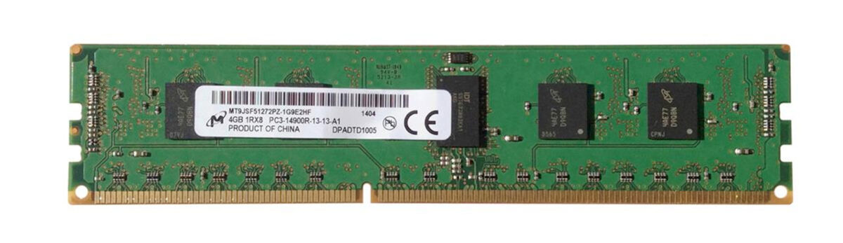 4GB MICRON PC3-14900R DDR3-1866 1Rx8 CL13 ECC RDIMM 1.5V - Image 1