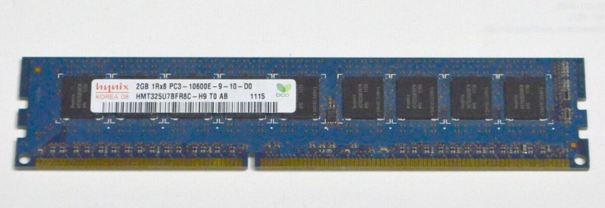 2GB HYNIX PC3-10600E DDR3-1333 1Rx8 CL9 ECC UDIMM 1.5V - Image 1